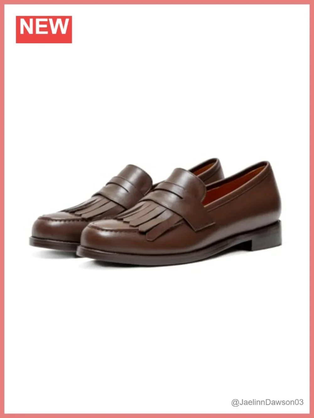 Women's Leather Fringe Loafers Slip-On Flat Shoes